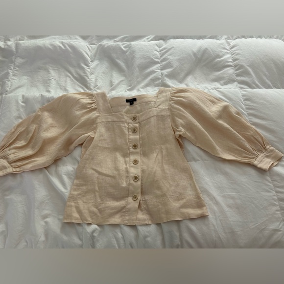 J.Crew square neck linen shirt - Picture 2 of 2